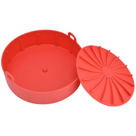 Panier de friteuse en silicone, accessoire de remplacement pour friteuse de plus de 7,5 pouces, rouge (1/5)