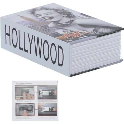 Coffre-fort Miniature en Forme de Livre pour Bureau, Salon ou Maison