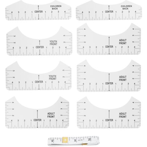 9 Pièces Règle d'Alignement Guide de Centrage pour Cols Rond et en V Couture DIY (1/5)