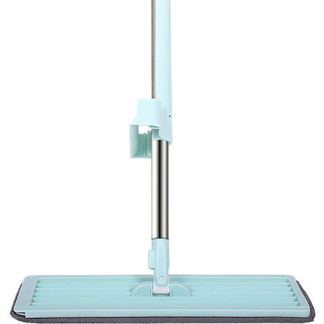 Balai Plat à Main Libre 360° Rotatable pour Sol Sec et Humide - Usage Maison/Bureau, Vert (1/5)