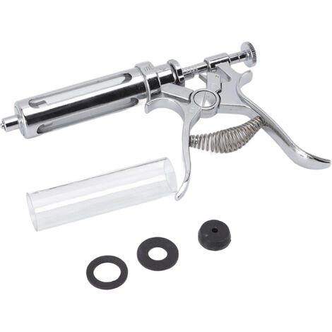 Injecteur de bétail 30ml semi-automatique en acier inoxydable, seringue à injection continue 5 niveaux pour vétérinaire agricole (1/5)