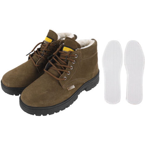 Chaussures de sécurité hiver homme antidérapantes et renforcées, bottes hautes de travail avec rembourrage épais (1/5)
