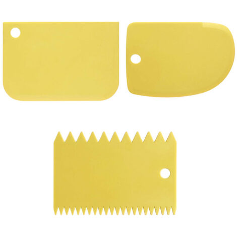 Kit de Racleurs à Pâte Multifonction - Ensemble de Racleurs Droits, Courbés et Dentés pour Gâteaux (1/5)