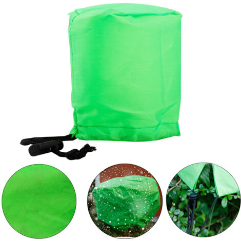 Protection Hivernale Cylindrique pour Arbres avec Cordon de Serrage - Sac de Jardin Vert Anti-Gel (1/5)