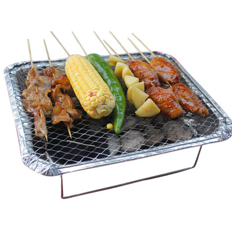 Grill Jetable Barbecue Charbon Mini Portable pour Pique-nique sans Fumée (1/5)