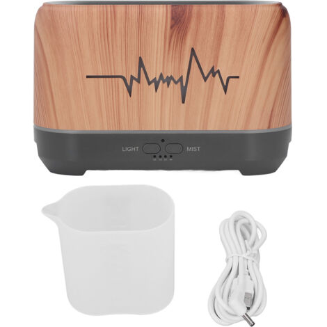 Diffuseur d'arômes 200ml avec lampe flamme creuse, USB, pour bureau et chambre (1/5)