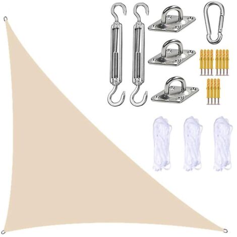 Voile d'ombrage imperméable et anti-UV pour terrasse, protection solaire extérieure (1/5)