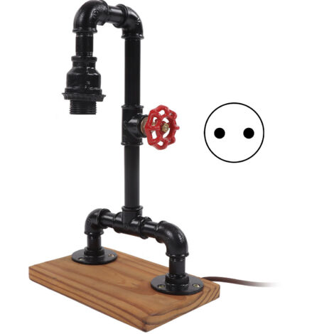 Lampe de Table Rétro Design Tuyau avec LED pour Chambre Restaurant 220V EU (1/5)