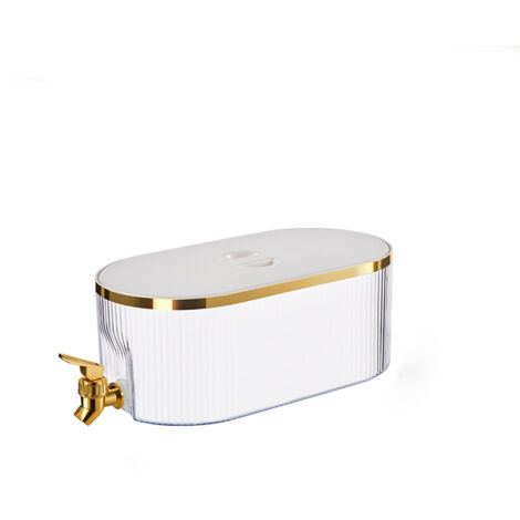 Robinet de cuisine résistant à la chaleur, grande capacité, pot à eau froid anti-poussière pour maison, blanc (1/5)
