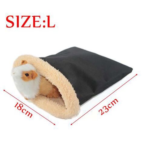 Nid Douillet en Peluche pour Hamster, Lit Confortable pour Cochon d'Inde et Souris, Sac de Couchage pour Petits Animaux (1/5)
