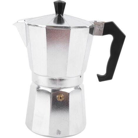 Moka Pot Aluminium 300ml - Cafetière Italienne Portable pour Maison et Bureau - 6 Tasses