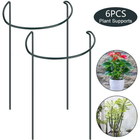 Support pour Plantes Demi-Cercle, Tuteur Jardin Anneau pour Fleurs, Soutien Plantes d'Intérieur, Tiges Stabilité