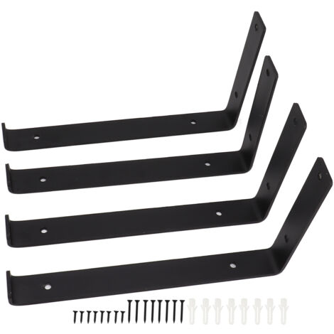 4 Pièces Étagères L en Métal Robuste, Support Lourd, Installation Facile pour Bureau, Garage, Maison (20 cm) (1/5)