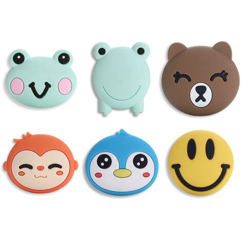 Protecteurs de Porte en Silicone Mignons, 6PCS pour Éviter les Chocs et Protéger les Murs Salle de Bain (1/5)