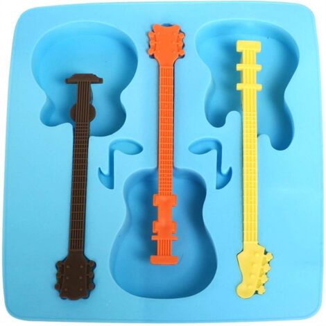 Moule à Glace Silicone en Forme de Guitare - Bac à Glaçons Créatif DIY (1/5)