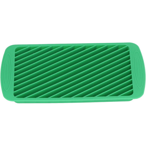 Bac à glaçons silicone 20 compartiments, moule à glace rayé pour cuisine DIY, accessoire ménager vert (1/5)