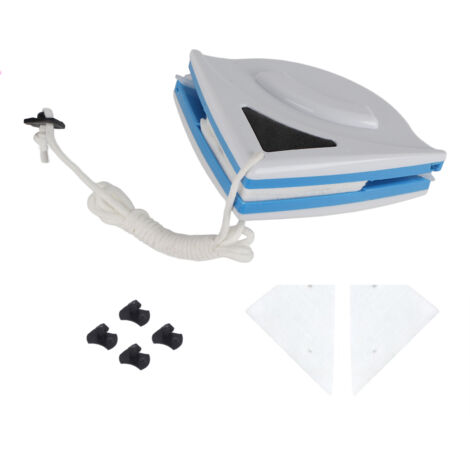 Nettoyeur Magnétique Double Face pour Vitres - Outil de Nettoyage de Surface en Verre (Bleu) (1/5)