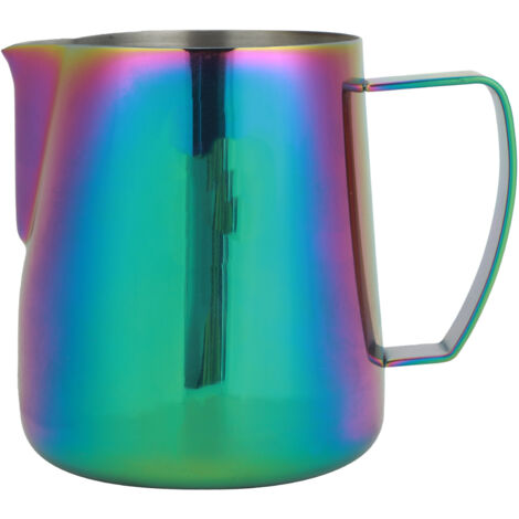 Pitcher à lait inoxydable épais de 400 ml pour mousse à café et latte art à domicile (1/5)