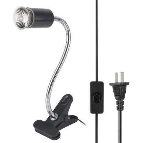 Lampe chauffante 25W pour reptiles avec pince, ampoule pour terrarium et amphibies, tortue, prise US 110V (1/5)