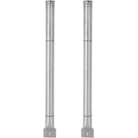 2 Pièces Tubes Brûleurs Barbecue en Acier Inoxydable, Pièces de Rechange pour Grils à Gaz Charbroil