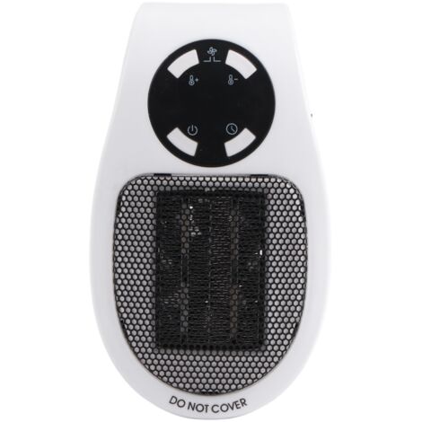 2PCS Chauffage d'Appoint 500W à Céramique PTC, Fonctions Multiples, Prise Murale ABS pour Bureau et Maison, Blanc, Prise UE 220V (1/5)