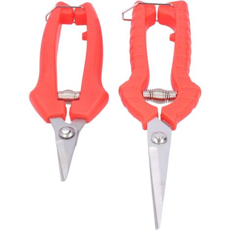 2 Pièces Sécateur à Bypass avec Manche Long, Ciseaux de Jardin pour Taille Florale et Arboricole (1/5)