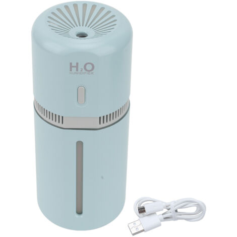 Mini humidificateur USB voiture 180ml avec lumière bleue nuit - Brumisateur portable rechargeable pour air sec (1/5)