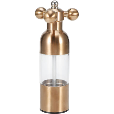 Moulin à épices en acier inoxydable pour poivre, sel et assaisonnements - Outil de cuisine élégant en or rose (1/5)