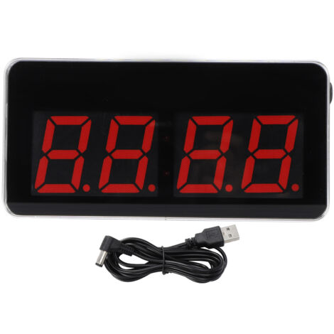 Horloge Numérique LED Moderne USB pour Salon Bureau Cuisine, Alimentation 5V, Prise EU 110‑220V (1/5)