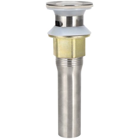 Drain de lavabo en acier inoxydable avec panier filtre et bouchon anti-obstruction pour salle de bain (1/5)