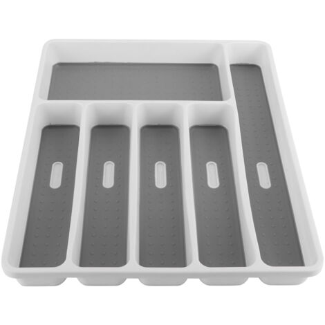Organisateur de couverts pour tiroir, plateau de rangement pour couteaux et fourchettes, accessoire de cuisine (1/5)