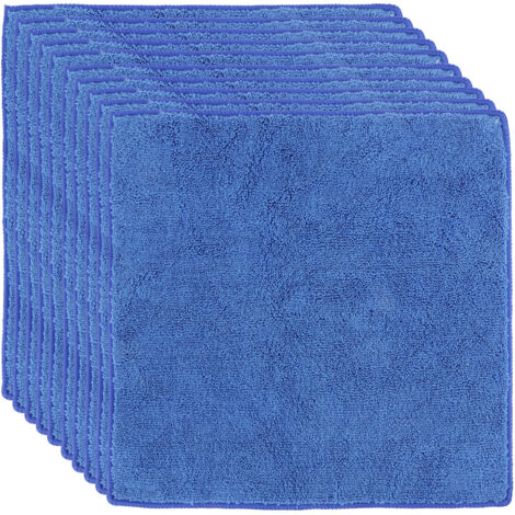 10 Pièces Serviette de Sport 30x30 cm en Coton Bleu pour Salle de Bain et Maison (1/5)