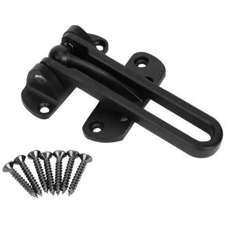 Serrure de sécurité antivol en acier inoxydable pour porte d'entrée - Noir mat