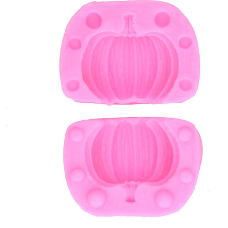Moule en Silicone Alimentaire en Forme de Citrouille pour Gâteau, Glace et Savon Artisanal - Rose (1/5)