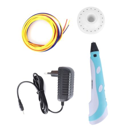 Stylo 3D Professionnel avec Écran OLED pour PLA/ABS, Cadeau Créatif Adulte/Ado, Prise EU 100‑240V - Bleu
