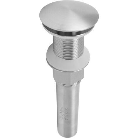 Bouchon de vidange en acier inoxydable pour évier de salle de bain, filtre anti-rebond et anti-obstruction (1/5)