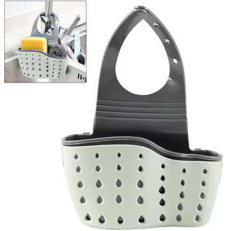 Étagère de Sink pour Éponge et Savon, Rack de Drainage Organisateur de Cuisine et Salle de Bain Ajustable