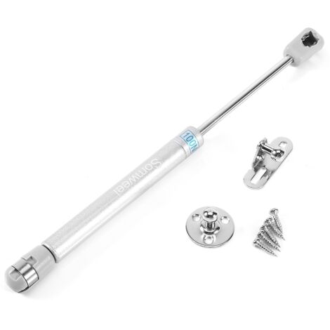Support Hydraulique à Gaz pour Porte de Meuble de Cuisine, Ressort Pneumatique Argenté (1/5)