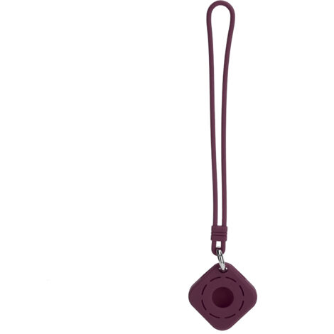 Étui de protection en silicone avec sangle pour localisateur iOS, type carré creux (1/5)