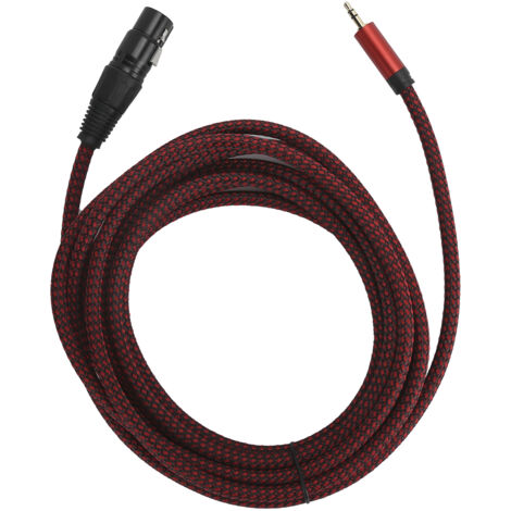 Câble Microphone XLR Femelle vers Jack 3.5mm Cordon de Connexion Audio Équilibré JD6031‑4m (1/5)