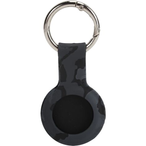 Étui de Protection en Silicone avec Anneau Porte-Clés pour Traqueur iOS, Coque Camouflage Gris (1/5)