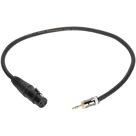 Câble Microphone XLR Femelle vers Jack 3.5mm Mâle - Cordon d'Interconnexion Équilibré JD6025 (0.5m / 1.6ft) (1/5)