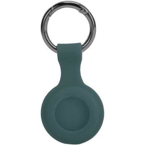 Étui de Protection en Silicone avec Porte-Clés Anti-Perte pour iPhone - Vert Foncé (1/5)