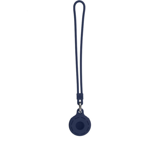 Étui Silicone Anti-Perte Couverture Protectrice pour Traqueur iOS, Style Rond Creux (Bleu Jean) (1/5)