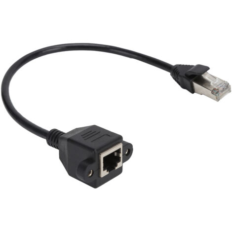 Adaptateur de Rallonge Câble Réseau Mâle/Femelle à Fixation Vis pour Composants LAN, 0.3m (1/5)