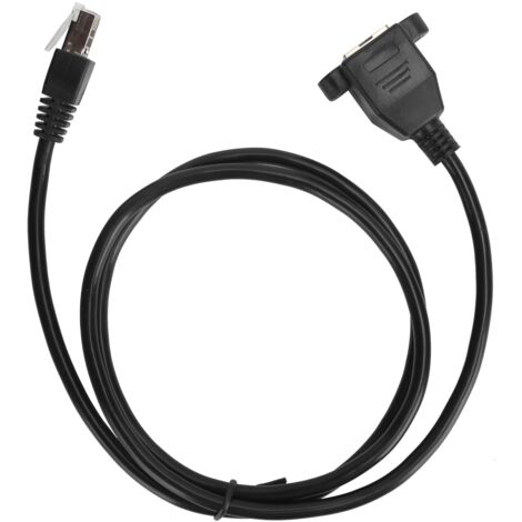 Connecteur Ethernet RJ45 Cat6 Câble LAN 1Mètre Mâle vers Femelle avec Base de Fixation et Trou de Vis (1/5)