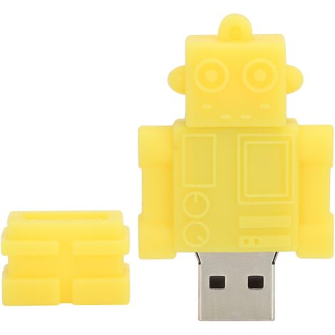 Clé USB 16GB Robot Jaune Portable - Stockage de Données, Transfert de Fichiers, Cadeau Original (1/5)