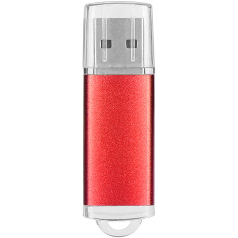 Clé USB 4GB Rouge avec Coque Transparente - Mémoire Portable pour PC et Tablette (1/5)