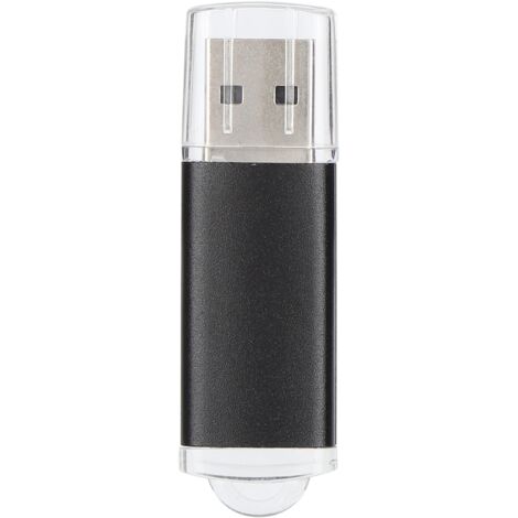 Clé USB 1GB Transparente avec Coque Noire Portable pour PC et Tablette (1/5)