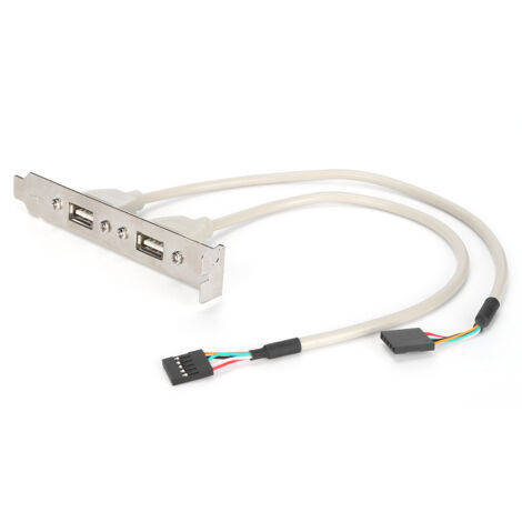 Panneau avant avec 2 ports USB 2.0, Plug and Play, support de fixation et câble adaptateur inclus (1/5)